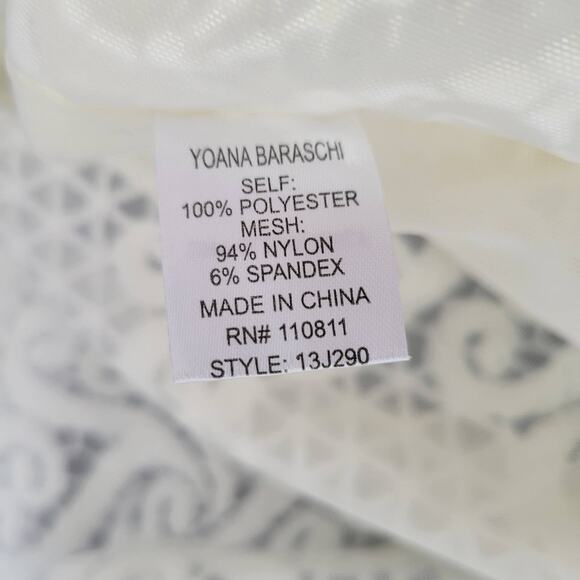 Yoana Baraschi White Lace Jacket Cropped Semi Sheer Scalloped Women 8 - Picture 11 of 14